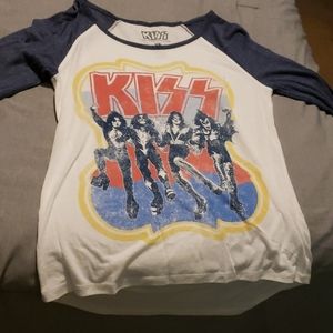 KISS 3/4 Sleeve tee